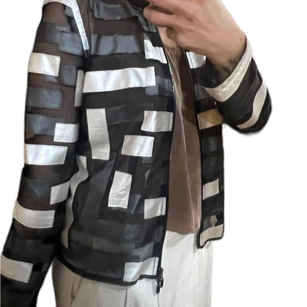 Joseph Ribkoff Zip Front Multi Colored Jacket - Picture 3 of 3